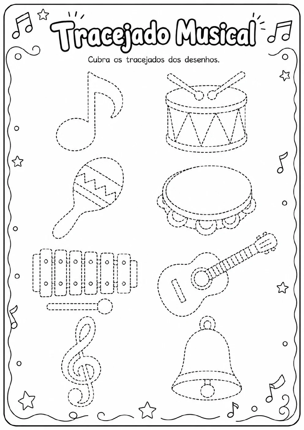 Atividade Tracejado Musical